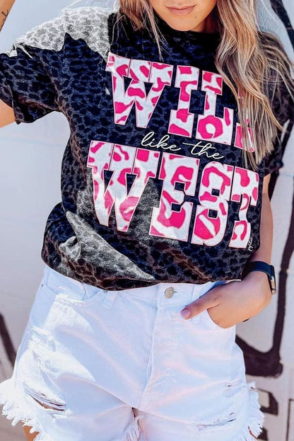 Leopard Print Wild West Graphic Tee