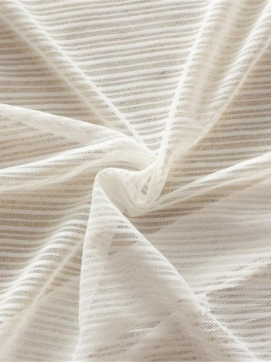 Women's Cardigan Outdoor Lace Plain Breathable Fashion Regular Fit Outerwear 3/4 Length Sleeve Summer Black S