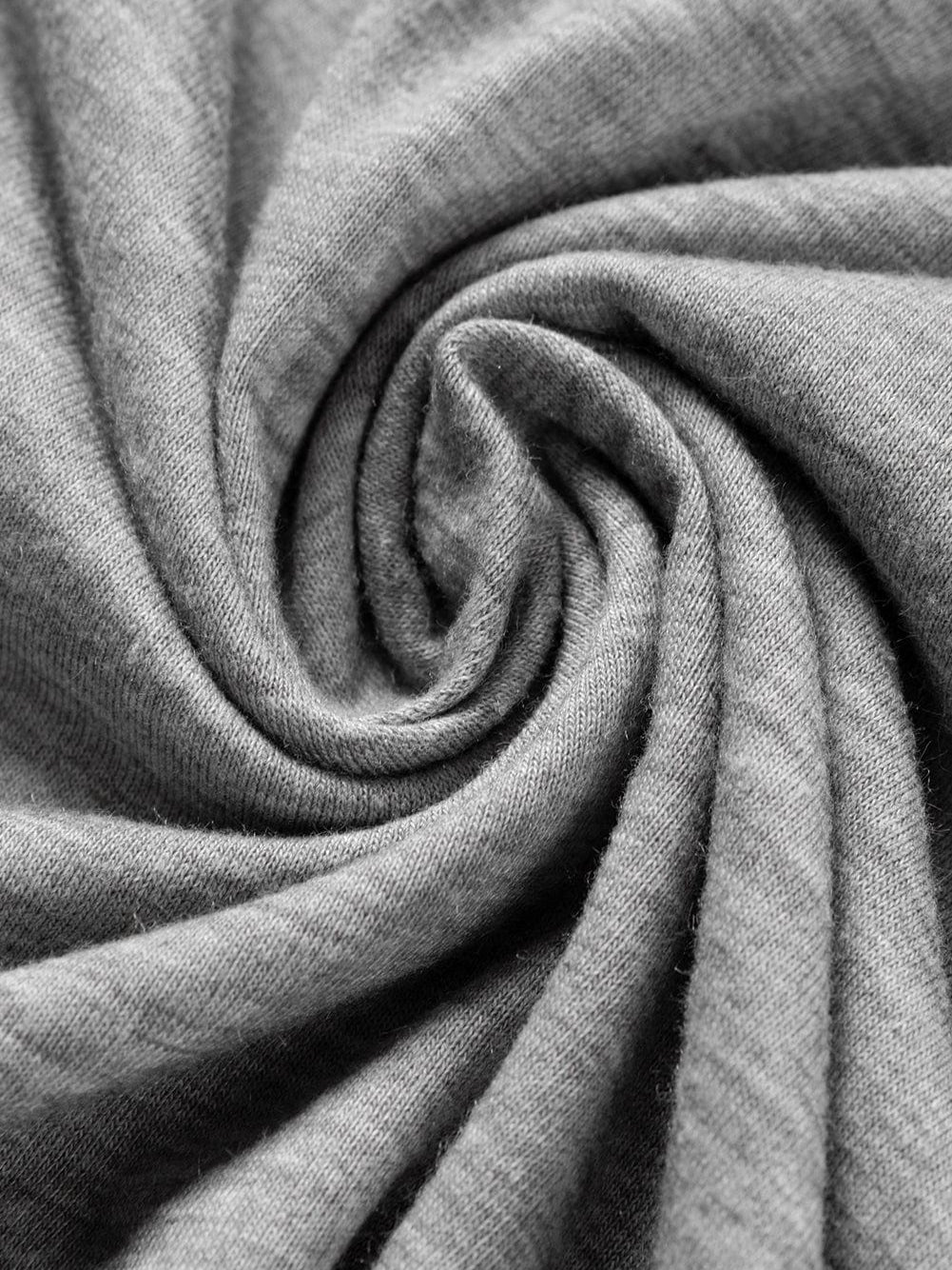 Light Gray Pleated Puff Sleeve Knit Top