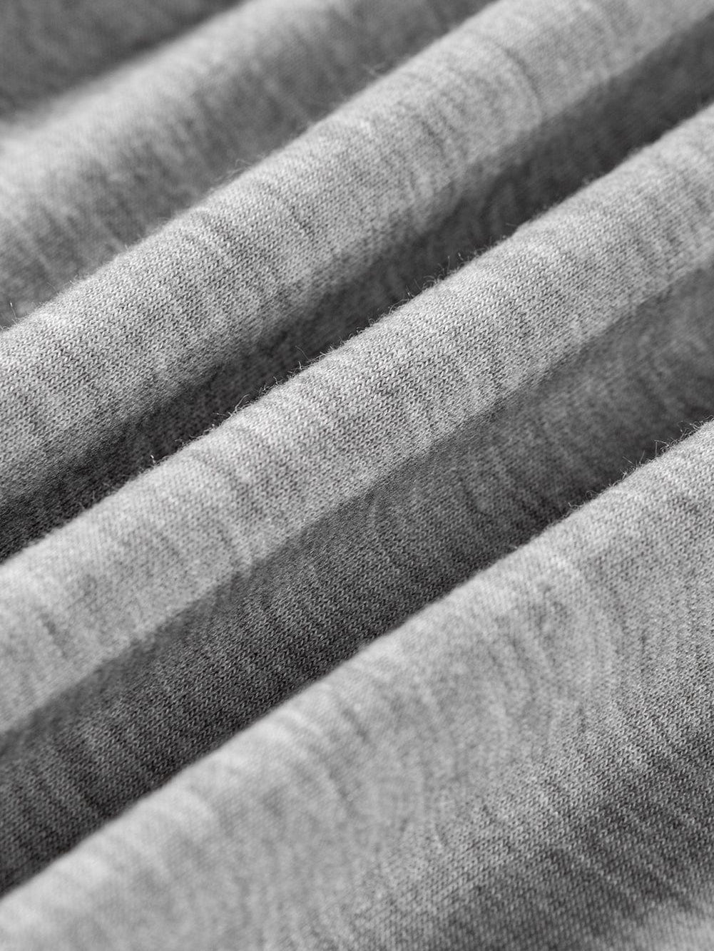 Light Gray Pleated Puff Sleeve Knit Top