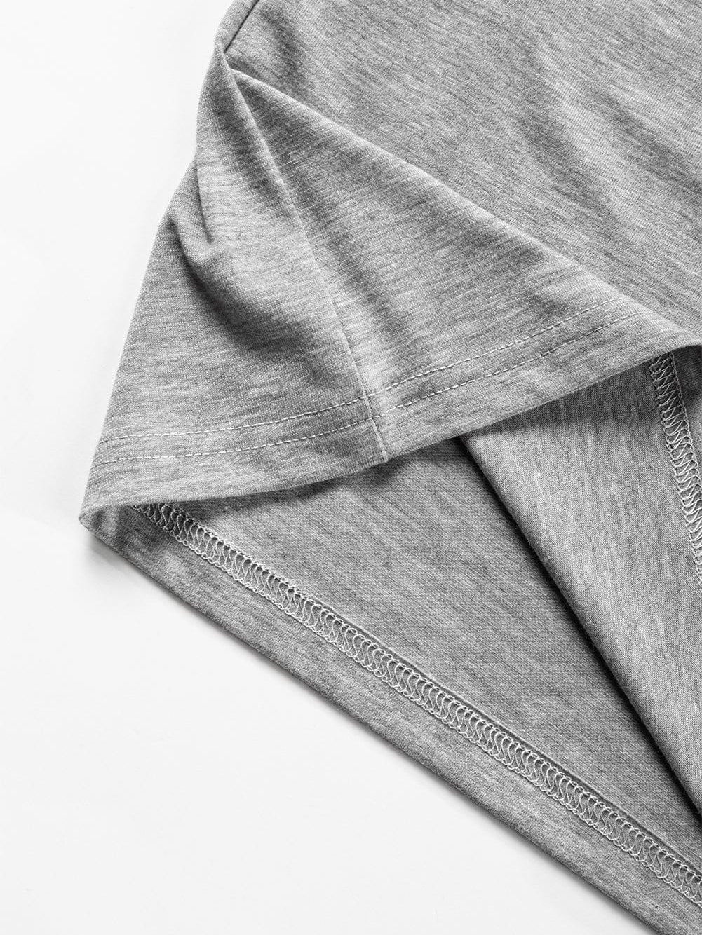 Light Gray Pleated Puff Sleeve Knit Top