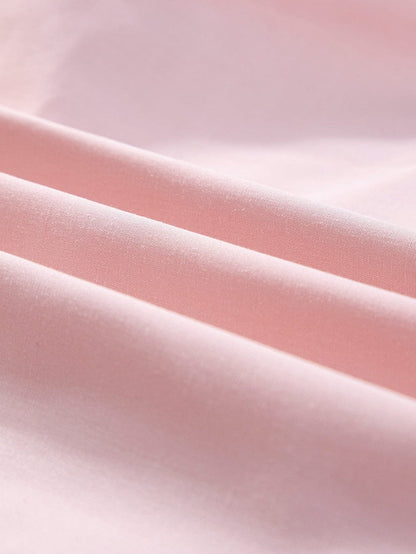 Light Pink Frilled Neck Cap Sleeve Blouse with Ric Rac Detail