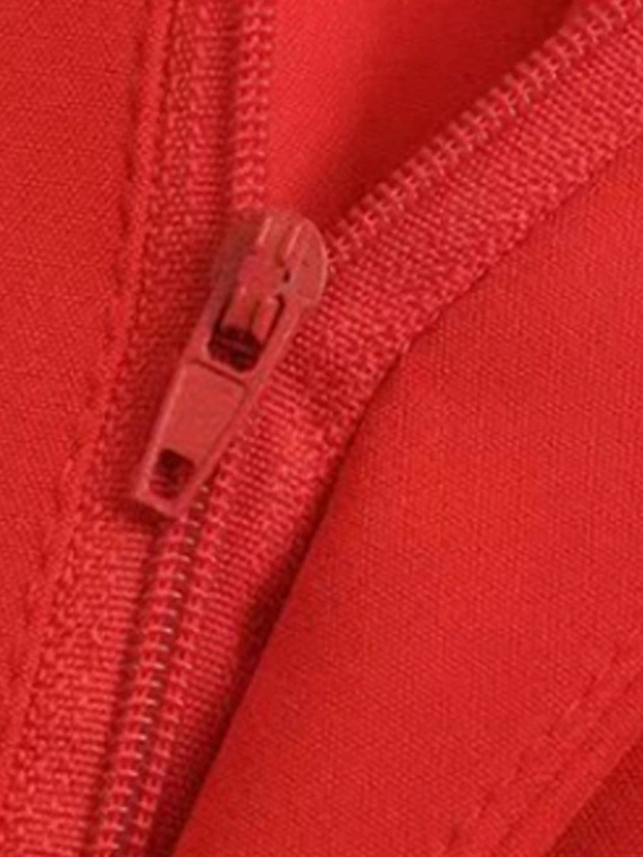 Women's Dress Pants Polyester Solid Color claret Orange red Fashion High Waist Full Length Office Street Fall Winter