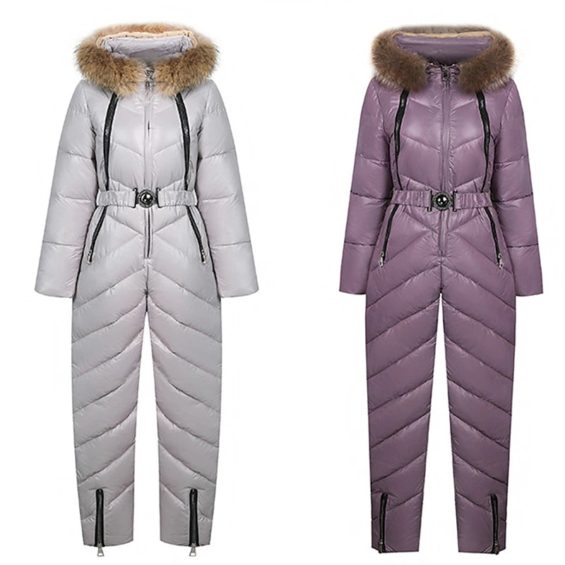 Women's Jumpsuit Ski Suit Outdoor Winter Thermal Warm Windproof Hooded Windbreaker Snow Suit for Skiing Camping / Hiking Snowboarding Ski