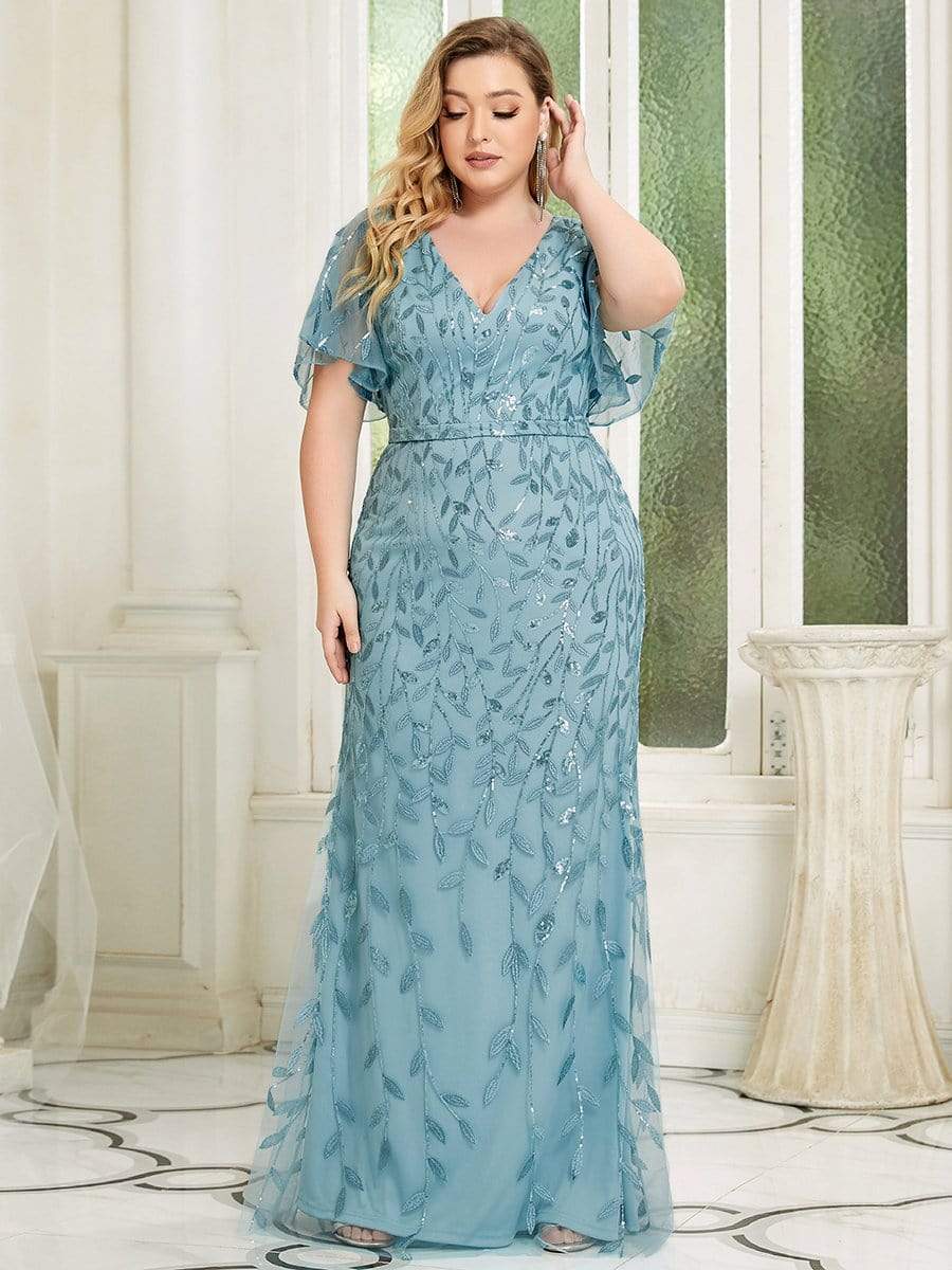 Long Mermaid Style Plus Size Formal Dress for Special Occasions