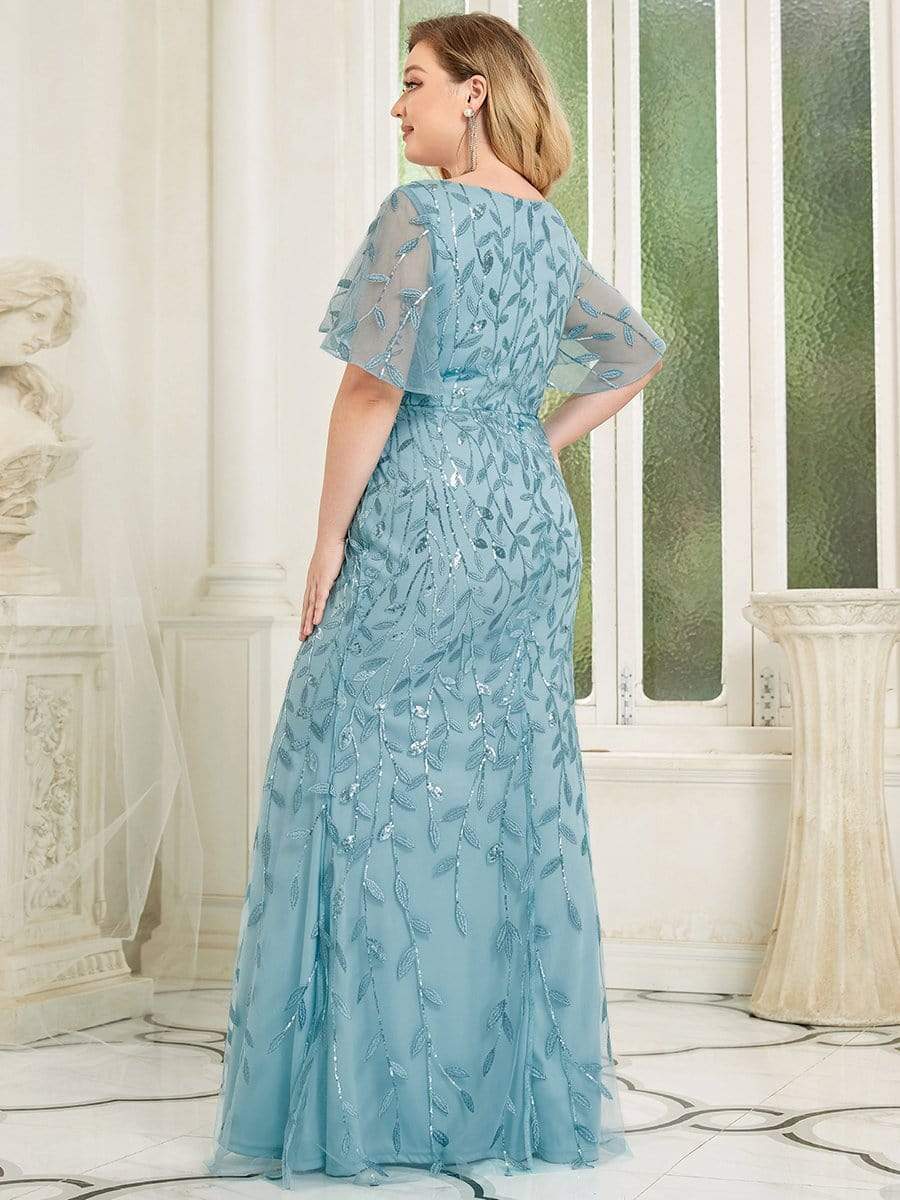 Long Mermaid Style Plus Size Formal Dress for Special Occasions