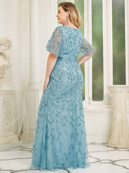 Long Mermaid Style Plus Size Formal Dress for Special Occasions