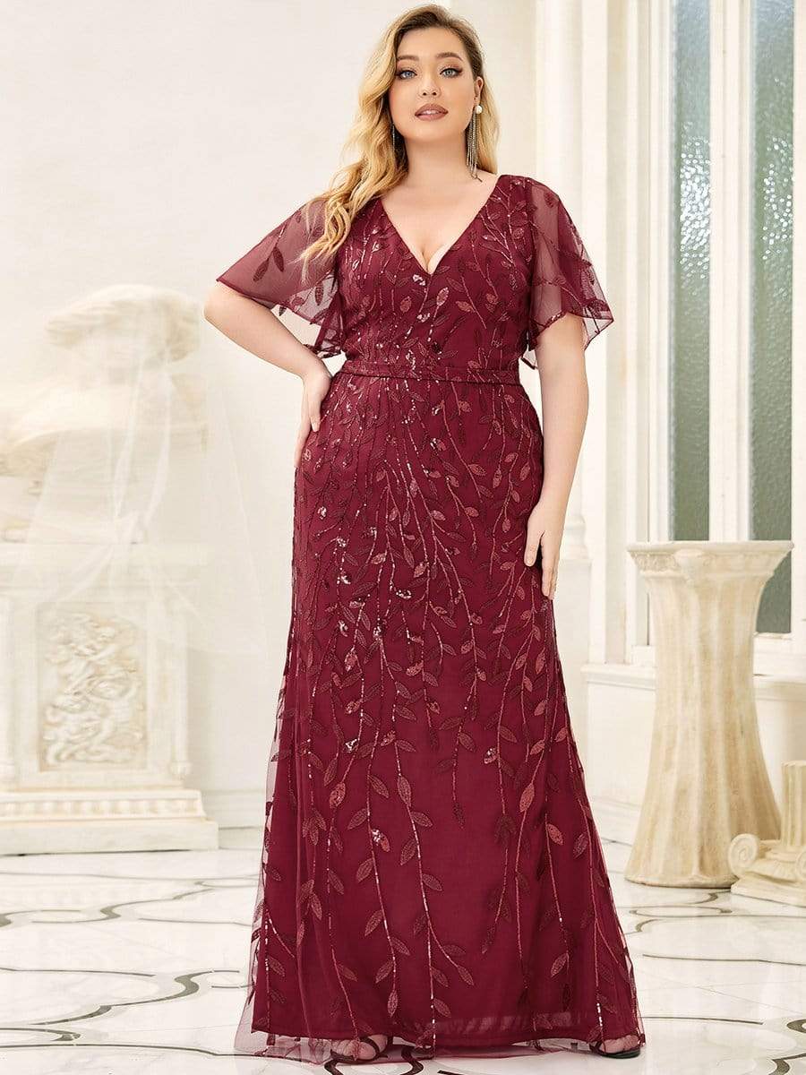 Long Mermaid Style Plus Size Formal Dress for Special Occasions