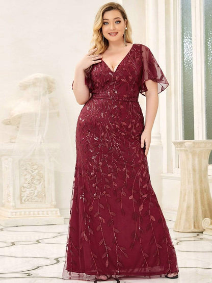 Long Mermaid Style Plus Size Formal Dress for Special Occasions