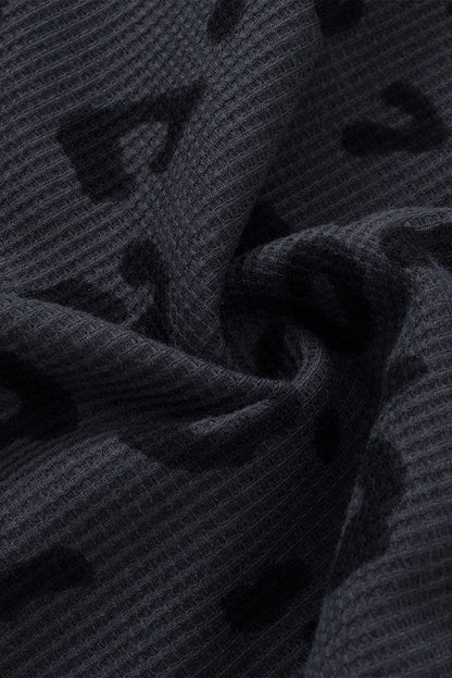 Loose Leopard Print Crew Neck Short Sleeve Dress