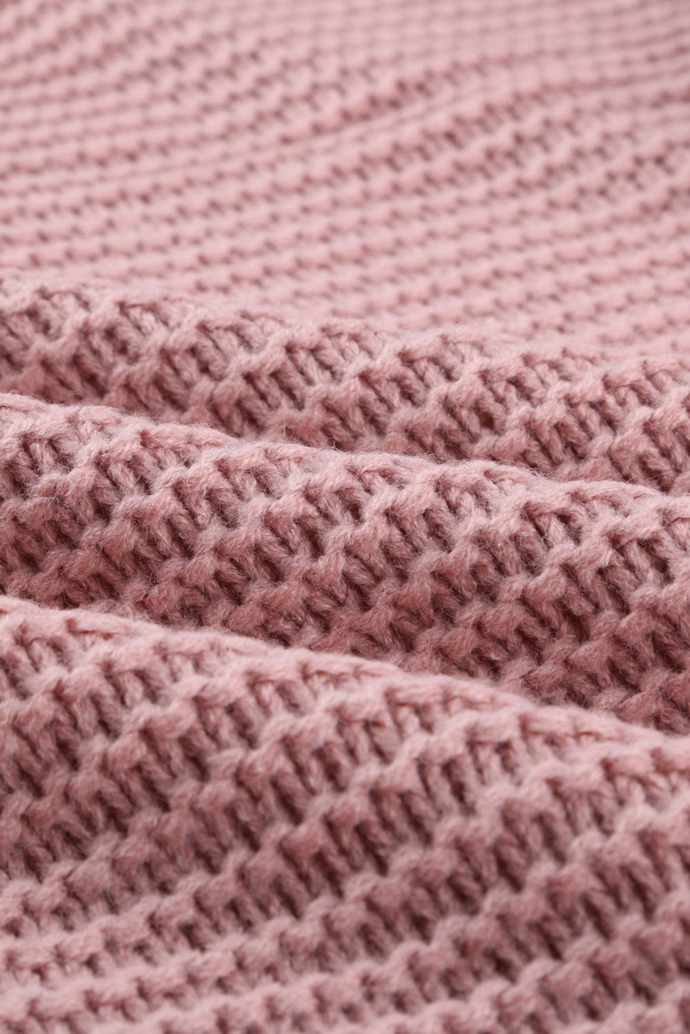 Loose Solid Twist Knit Casual Cardigan