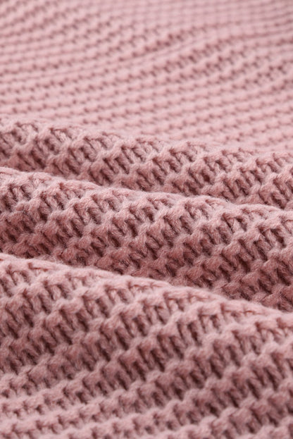 Loose Solid Twist Knit Casual Cardigan