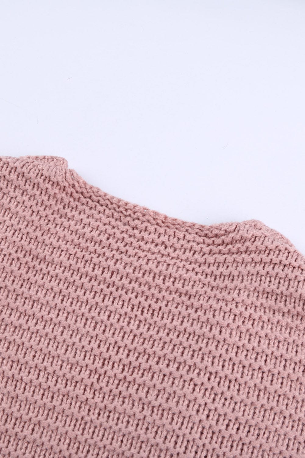 Loose Solid Twist Knit Casual Cardigan