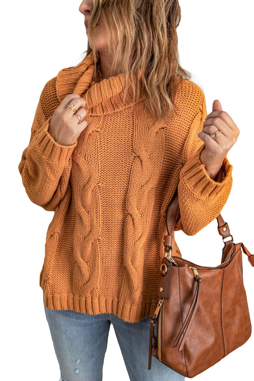 Loose Solid Twist Knit Casual Cardigan