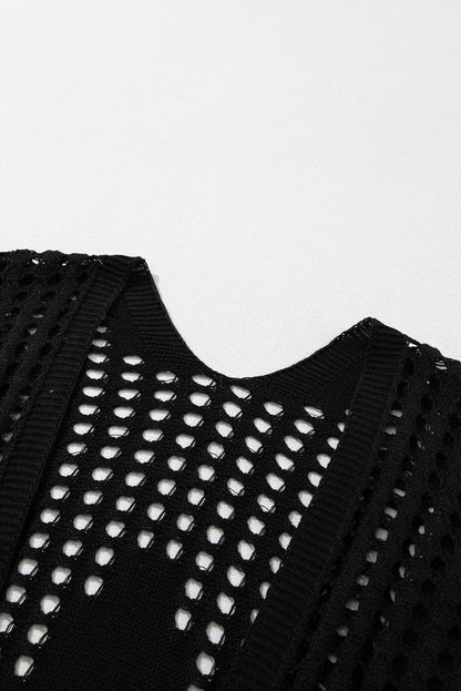 Loose Solid Twist Knit Casual Cardigan