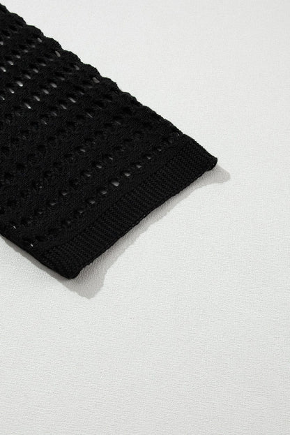 Loose Solid Twist Knit Casual Cardigan