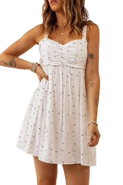 Lovestruck Starlet Print Ruched Mini Dress