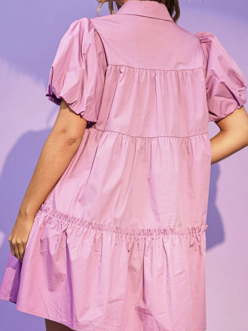 Mardi Gras Queen Sequin Embellished Bubble Sleeve Mini Dress