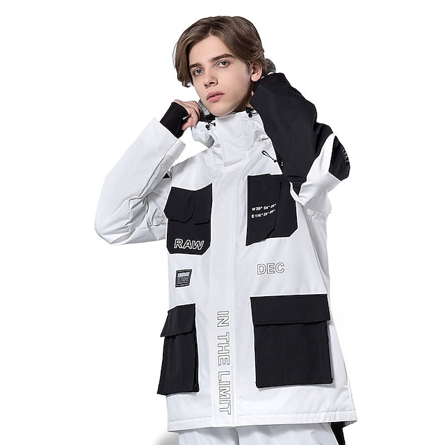 Men's Women's Ski Jacket Outdoor Winter Thermal Warm Reflective Waterproof Windproof Jacket for Snowboarding Ski Winter Sports