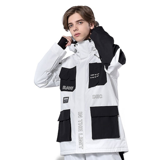 Men's Women's Ski Jacket Outdoor Winter Thermal Warm Reflective Waterproof Windproof Jacket for Snowboarding Ski Winter Sports