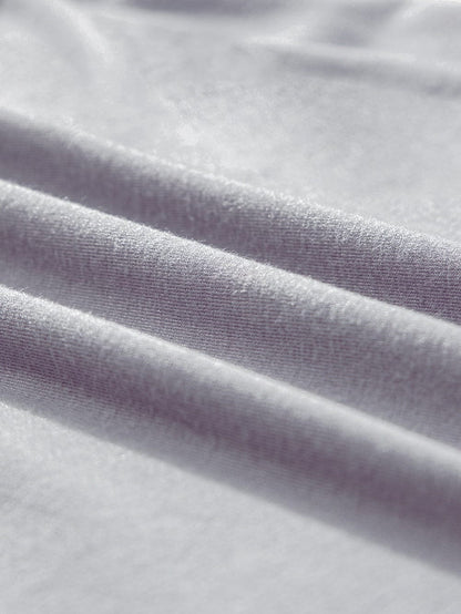 Medium Grey V Neck Pocketed Rounded Hem T-Shirt