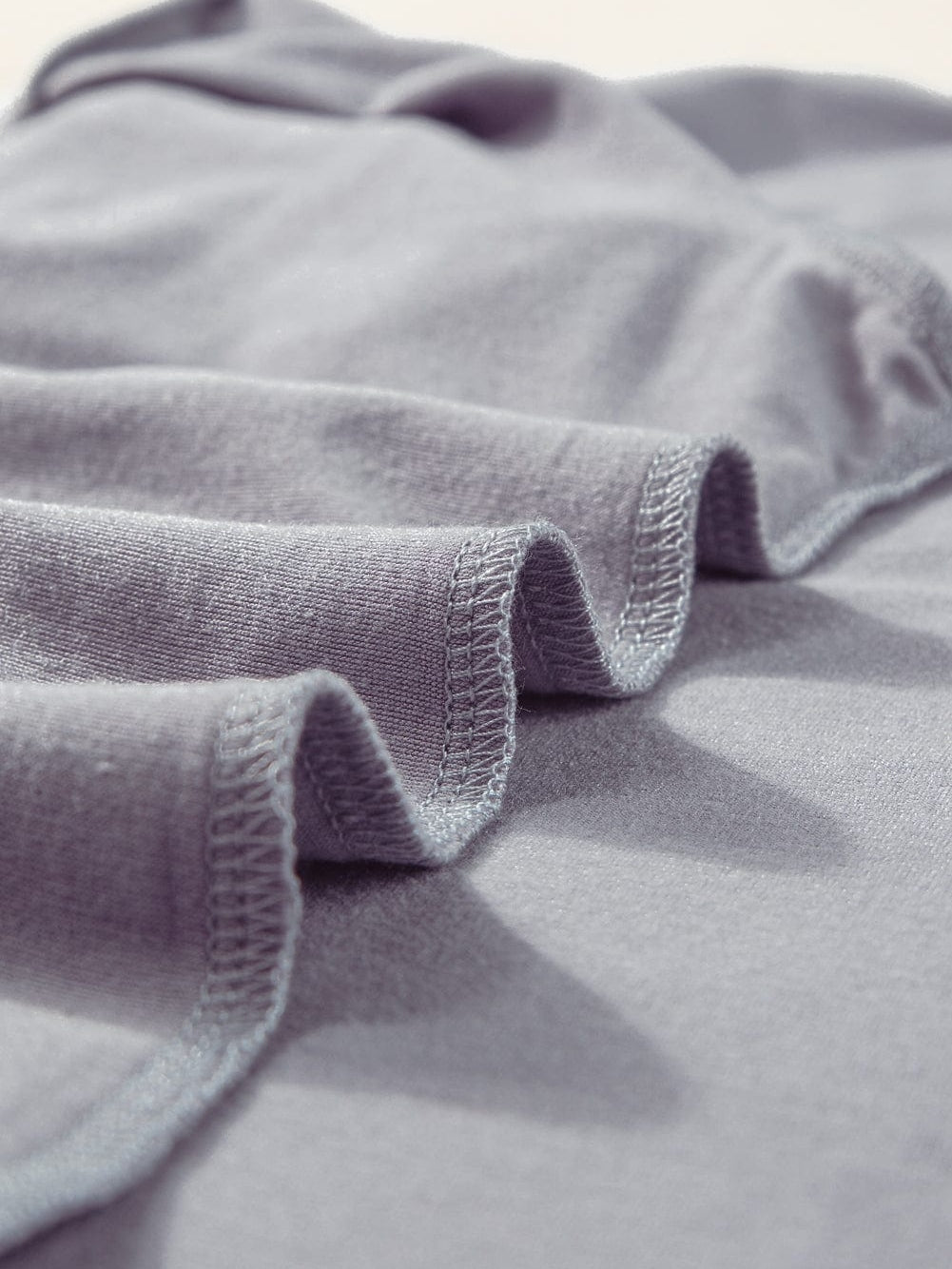 Medium Grey V Neck Pocketed Rounded Hem T-Shirt