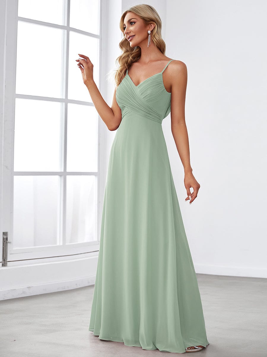 Mesmerizing Backless A-line Evening Dress with Deep V-Neck