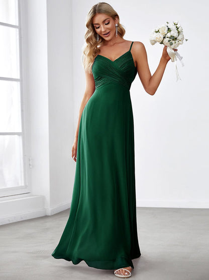 Mesmerizing Backless A-line Evening Dress with Deep V-Neck