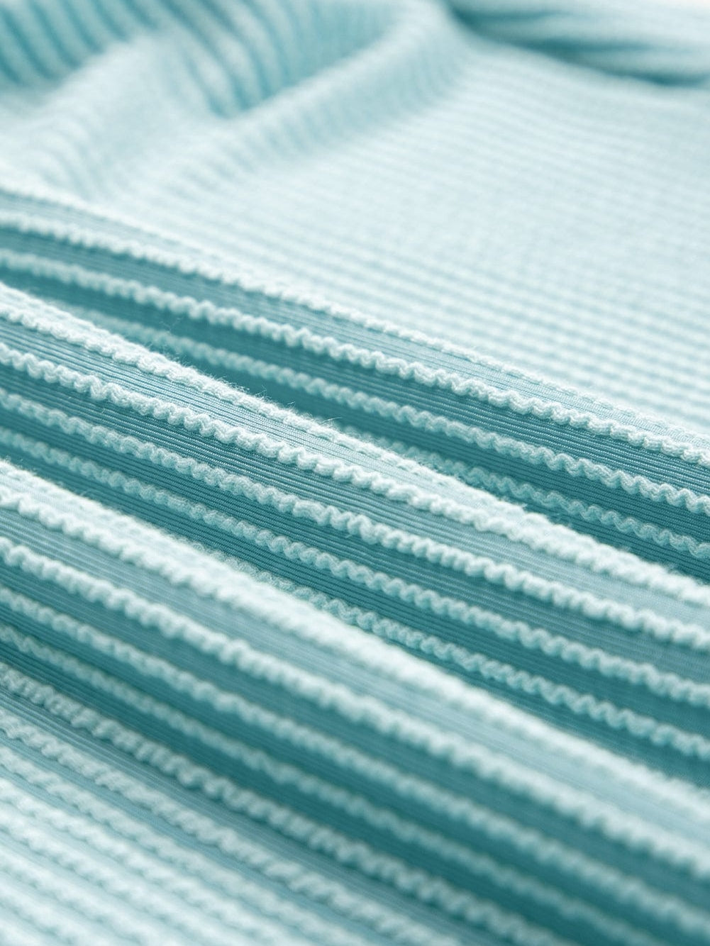 Mint Green Ribbed V-Neck Tank Top with Button Detail