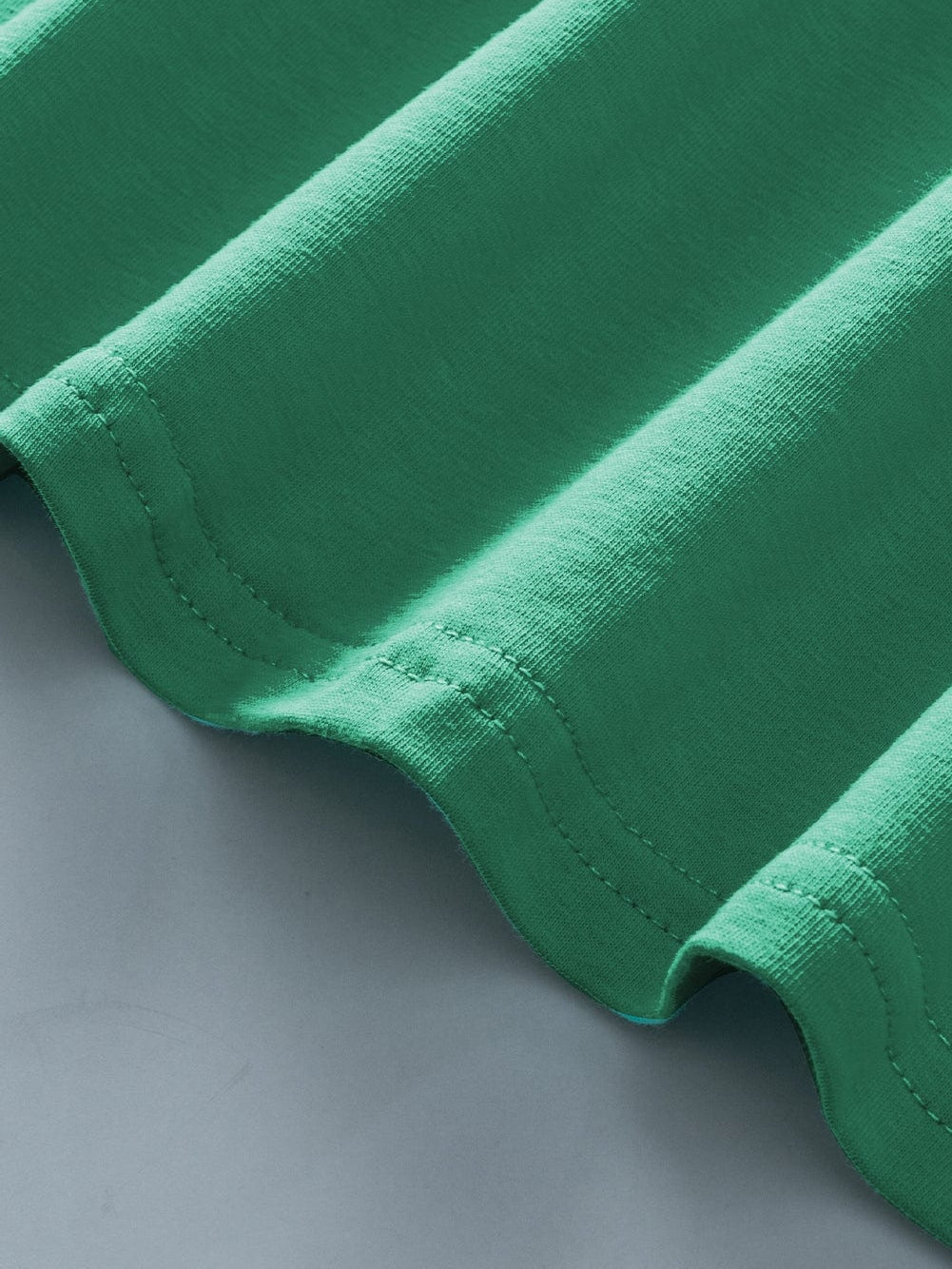 Mint Green Sleeveless Ruffled Tank Top with U Neckline