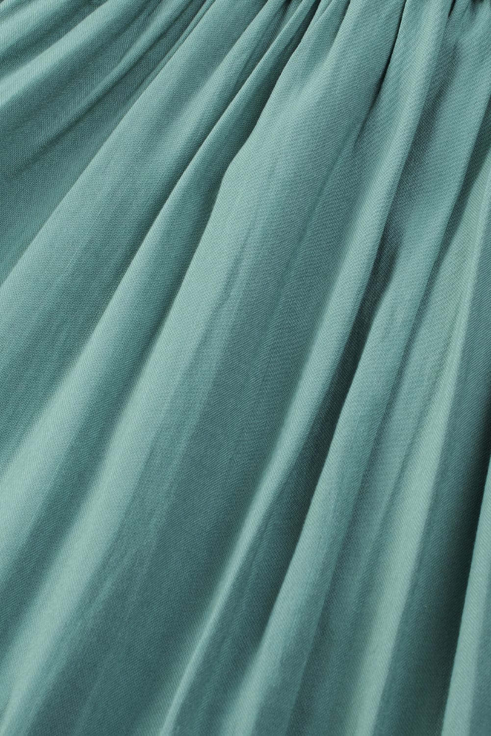 Mist Green Smocked Ruffle Sleeve A-Line Mini Dress