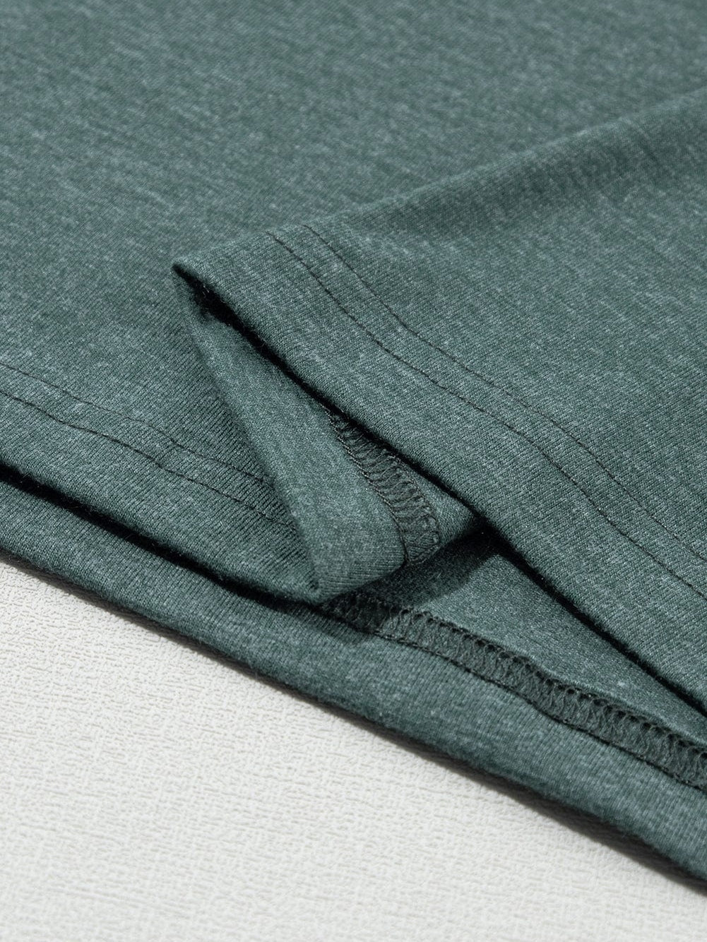 Misty Green Petal Sleeve V Neck Casual T-Shirt