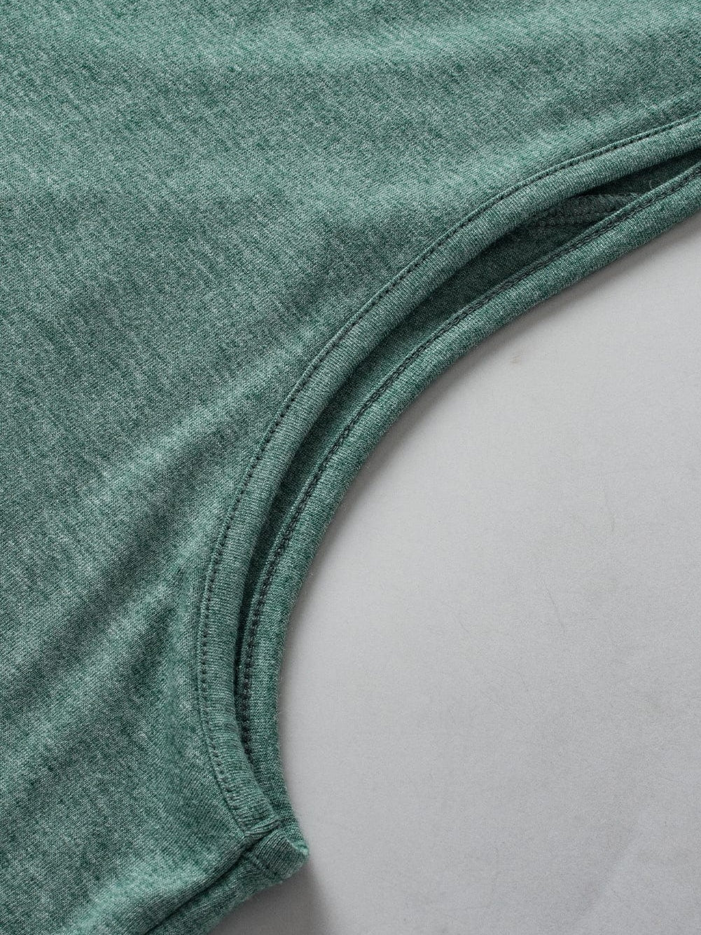 Misty Green Ruched V-Neck Sleeveless Tank Top