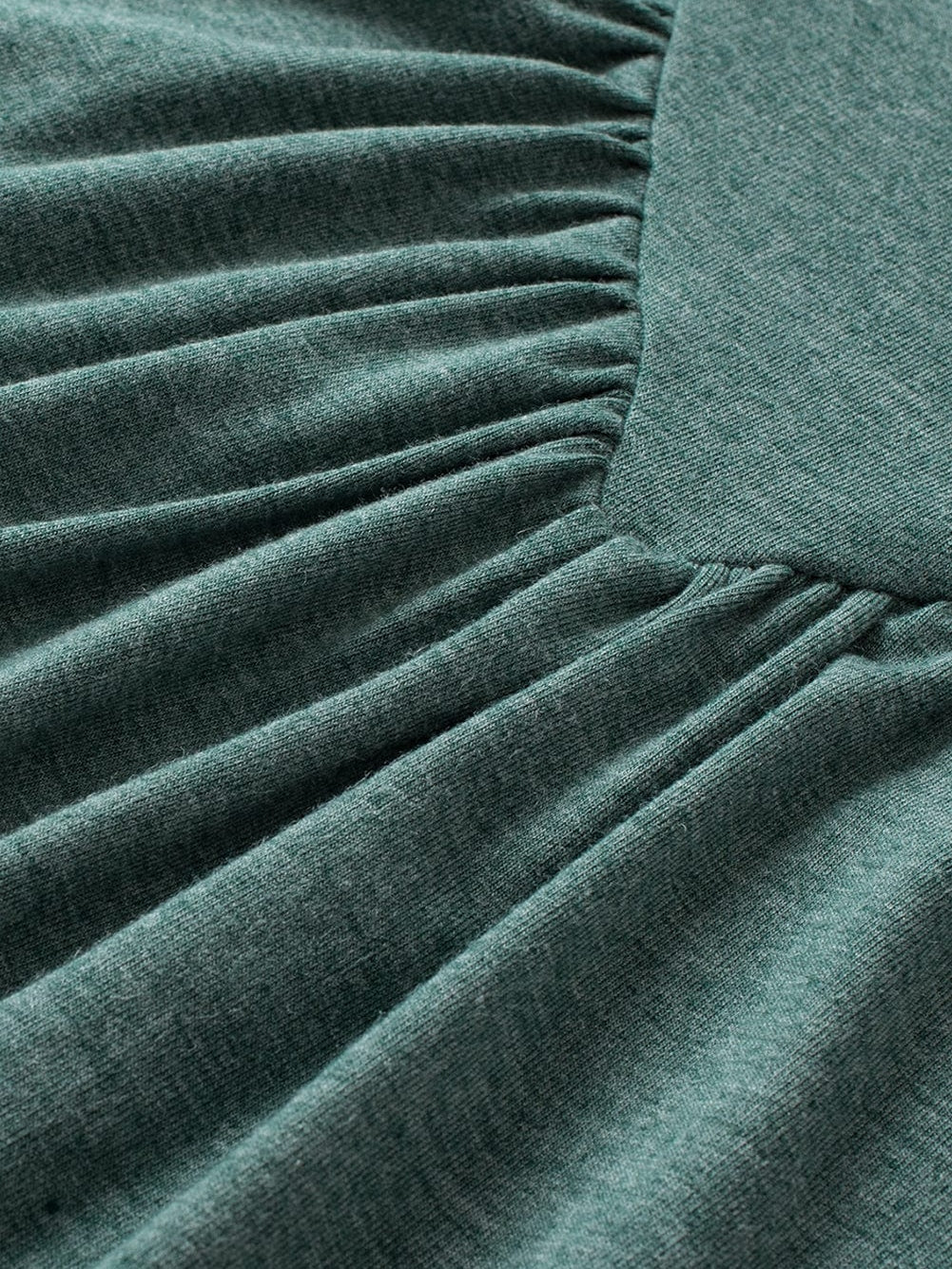 Misty Green Ruched V-Neck Sleeveless Tank Top