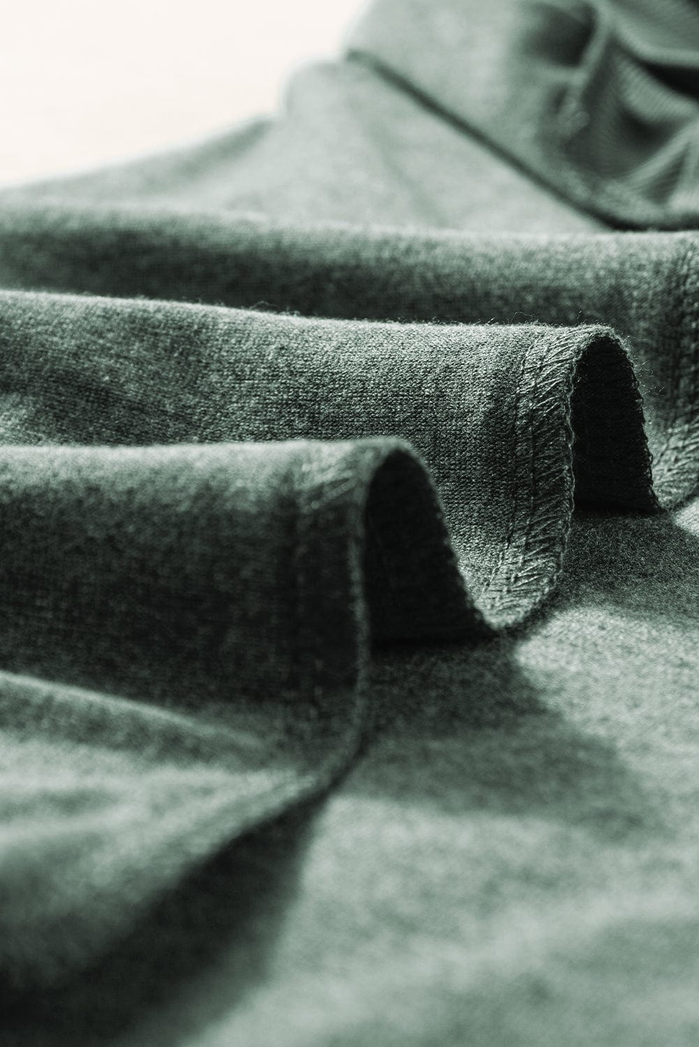 Misty Green Sleeveless Ribbed V Neck Top