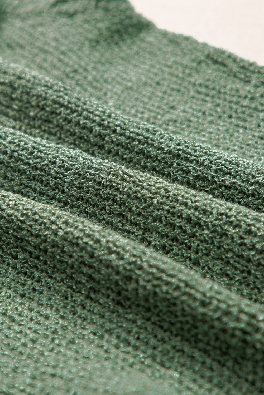 Misty Green U-Neck Knit Sleeveless Sweater Vest