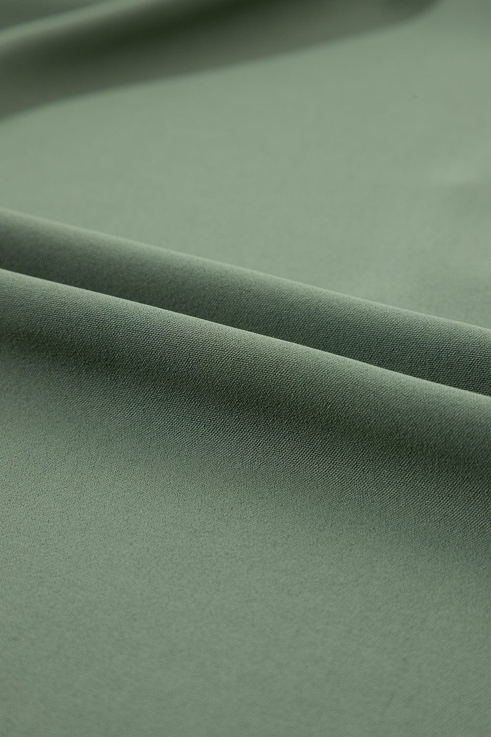 Misty Green V-Neck Ruffle Sleeve Frilled Mini Dress