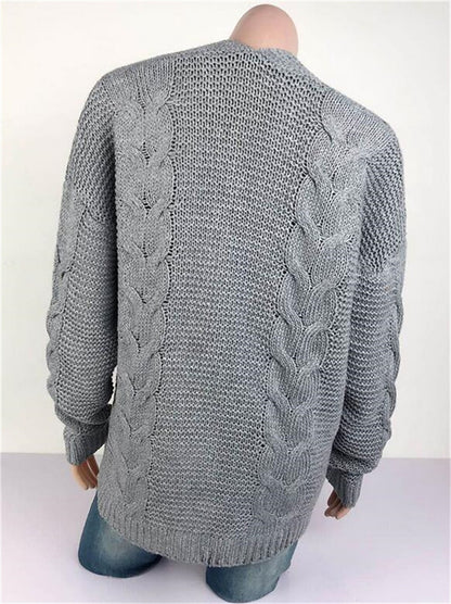 Women's Cardigan Knitted Solid Color Basic Casual Chunky Long Sleeve Loose Sweater Cardigans Hooded Open Front Fall Winter Wine Dusty Rose Gray