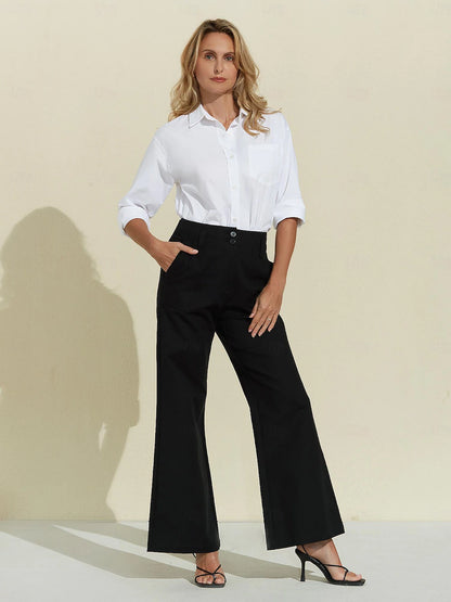 Wide Leg Versatile Full Length Pants