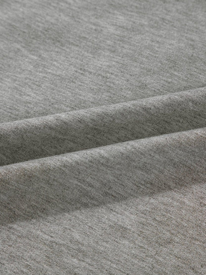 Modern Light Grey Oversized Split Pocket Tee with Exposed Seams