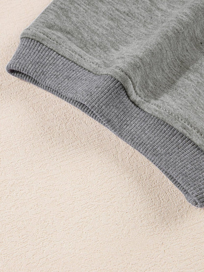 Modern Light Grey Oversized Split Pocket Tee with Exposed Seams