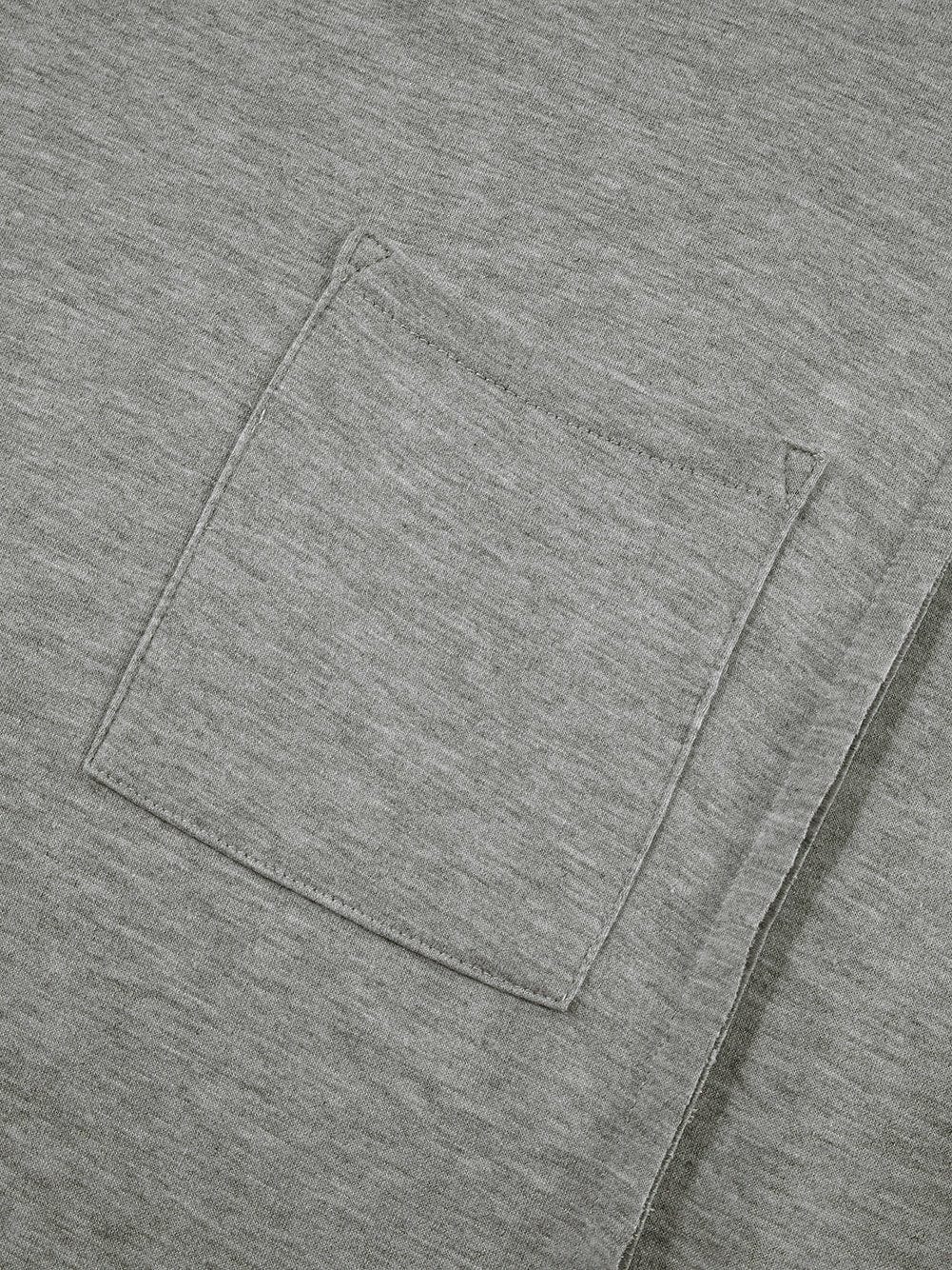 Modern Light Grey Oversized Split Pocket Tee with Exposed Seams