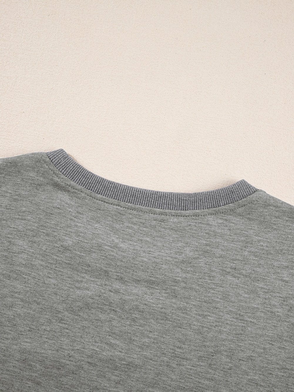 Modern Light Grey Oversized Split Pocket Tee with Exposed Seams