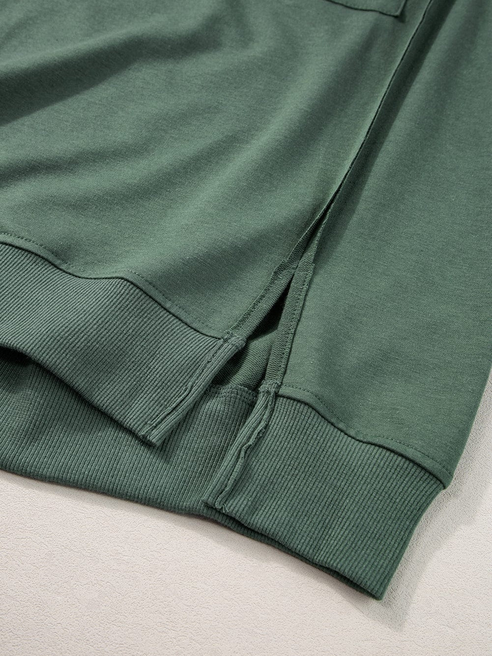 Modern Oversized Split Hem Pocket Tunic Top