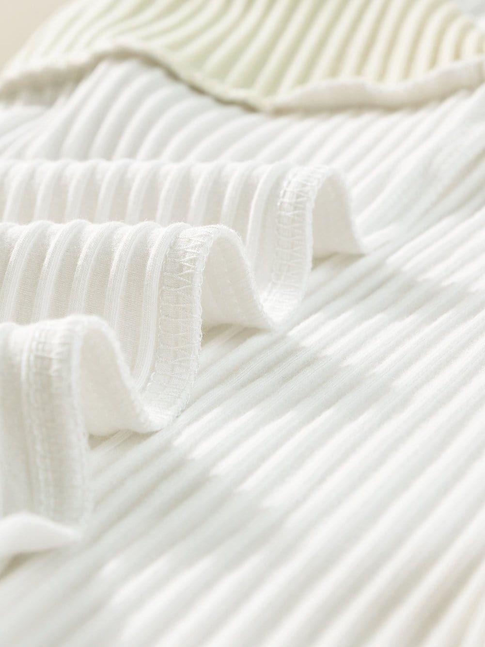 Moonlit Jade Colorblock Ribbed Patchwork Tee