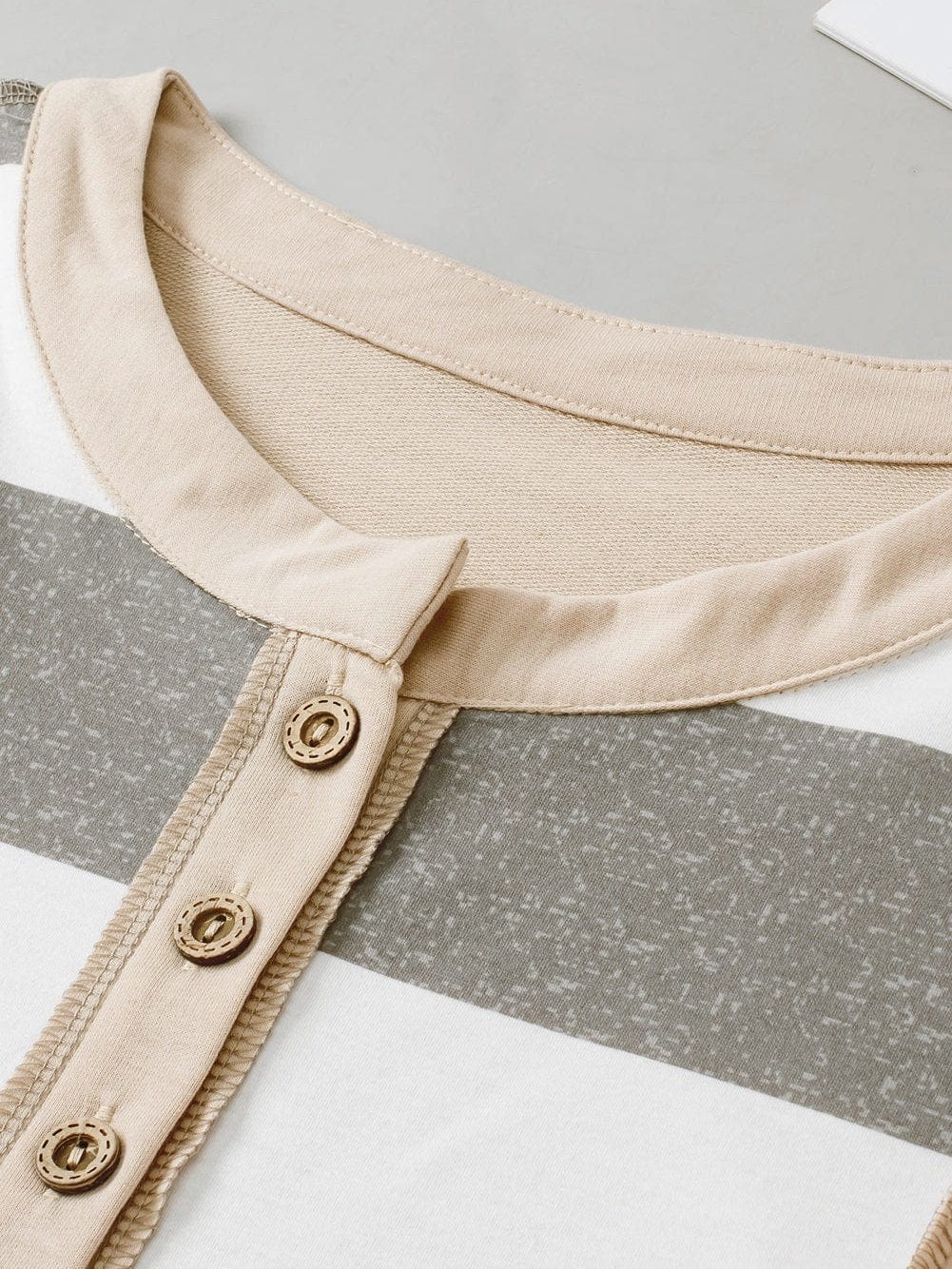 Multicolor Striped Round Neck Long Sleeve T-Shirt