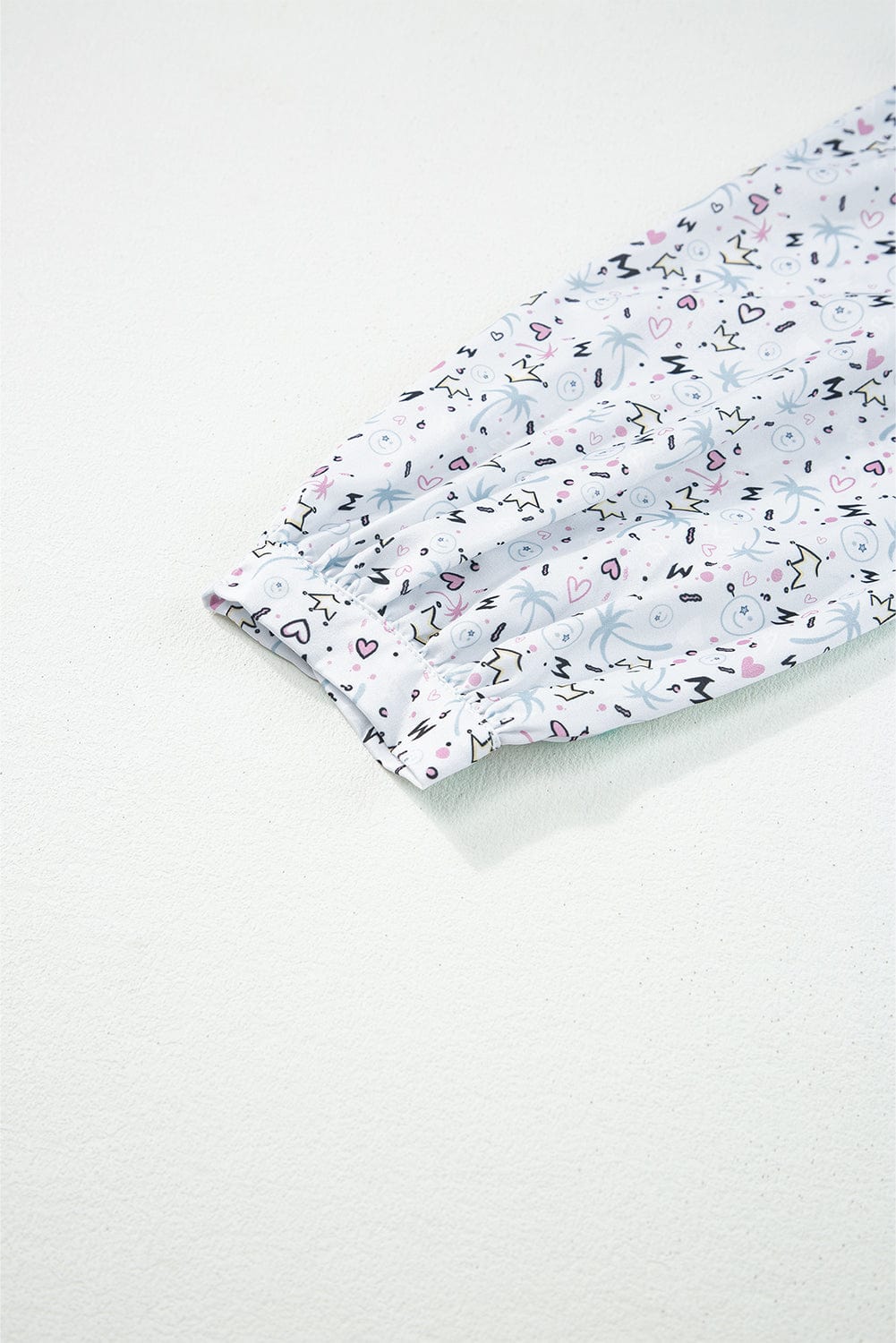 Multicolored Print V-Neck Flowy Split Sleeve Maxi Dress