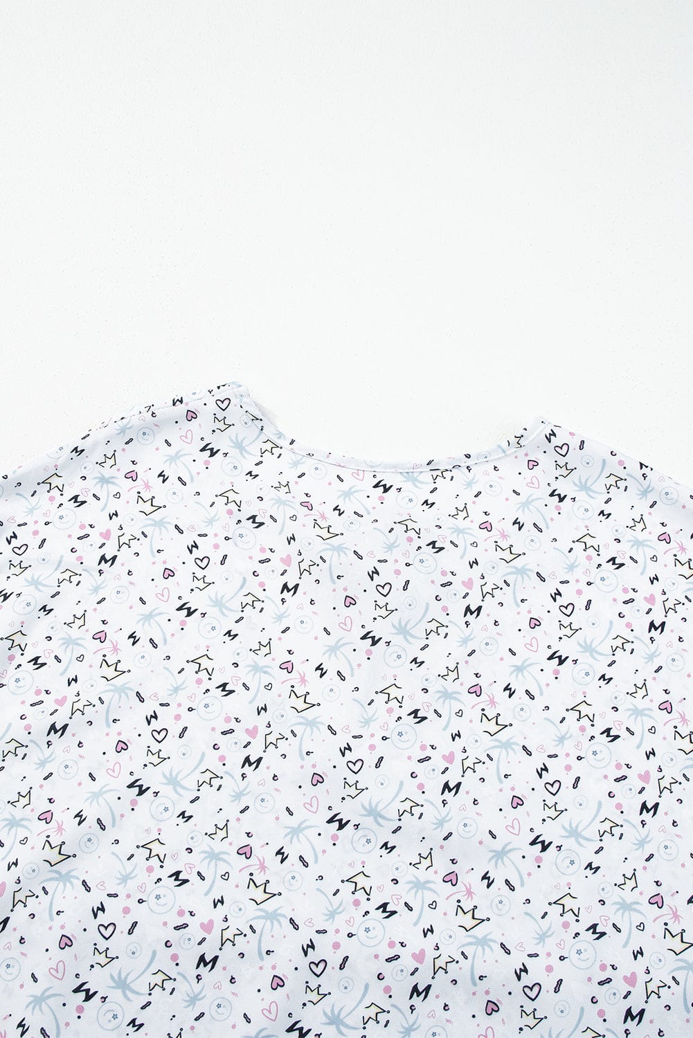 Multicolored Print V-Neck Flowy Split Sleeve Maxi Dress