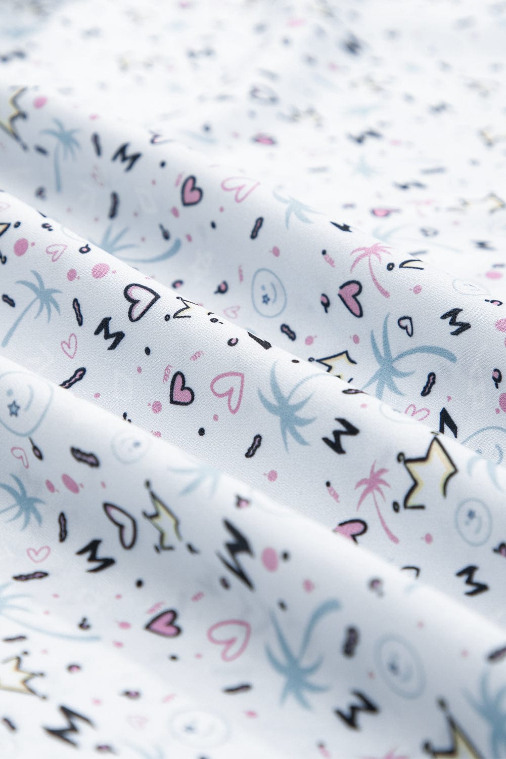 Multicolored Print V-Neck Flowy Split Sleeve Maxi Dress