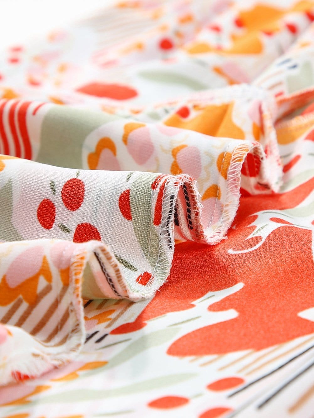 Multicolour V-Neck Lace Detail Summer Shift Dress